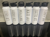 Customized Hasle Outfitters Water Bottle - Includes two lids (straw and spout)