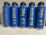 Customized Hasle Outfitters Water Bottle - Includes two lids (straw and spout)