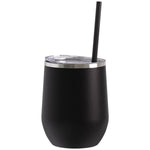 12 oz wine, coffee, cocktail tumblers with straw lid