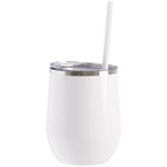 12 oz wine, coffee, cocktail tumblers with straw lid